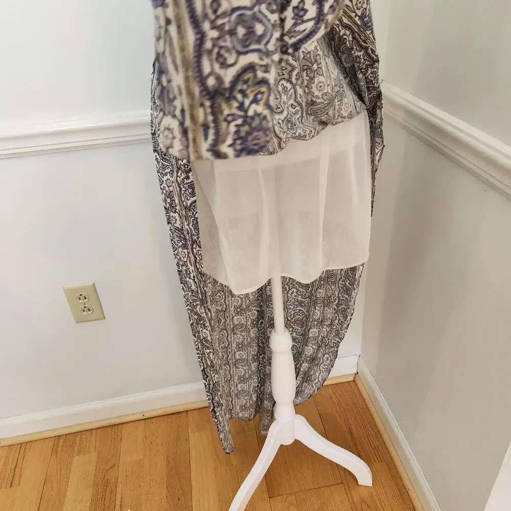 New American Eagle Maxi Skirt Size Medium Womens Boho Beach Side Slits Festival